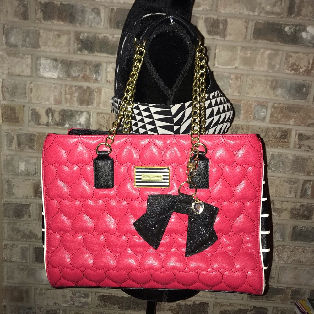 Betsy Johnson Quilted Hearts Bag